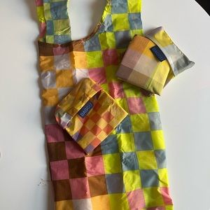 Baggu Reusable tote bags plaid